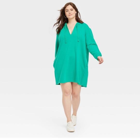 NWT Universal Thread Green Mini Fleece Tunic Dress Womens XXL - Picture 1 of 13